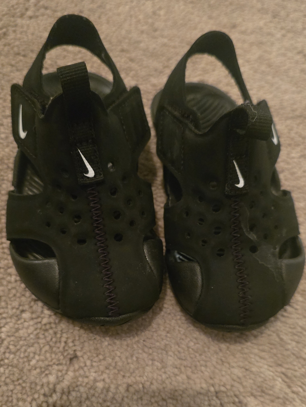 Nike Kids Black Open-Toe Sport Sandals